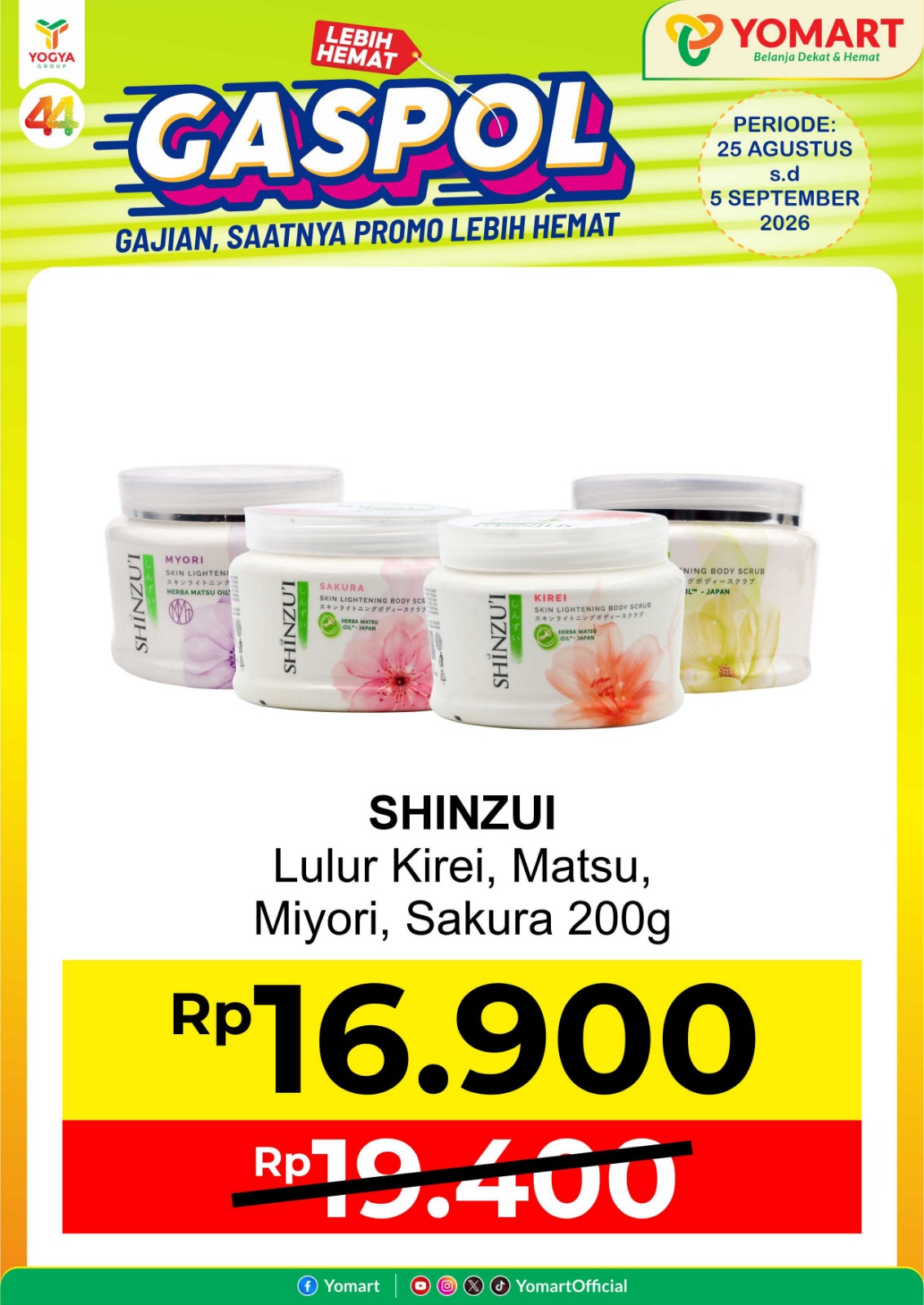 Shinzui Lulur kirei, Matsu, Miyori, Sakura 200gr