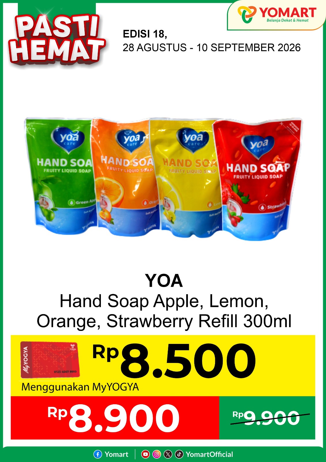  Yoa Hand Soap Apple, Lemon, Orange 300ML