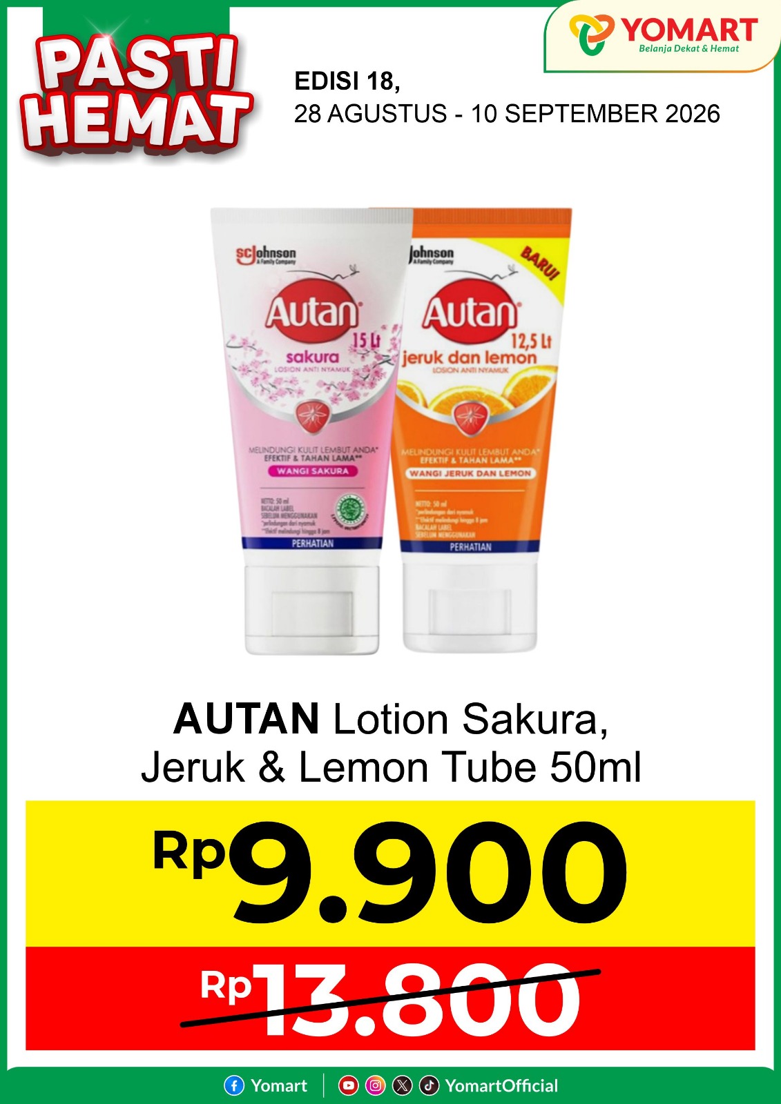 Autan lotion sakura, jeruk & lemon 50ml
