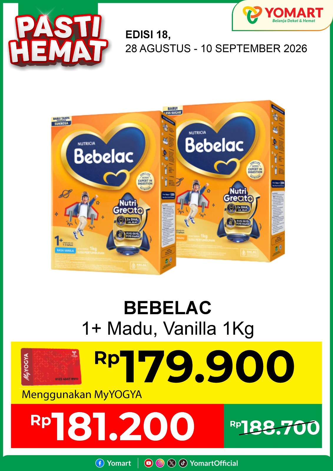 Bebelac 1+ Madu, Vanilla 1KG