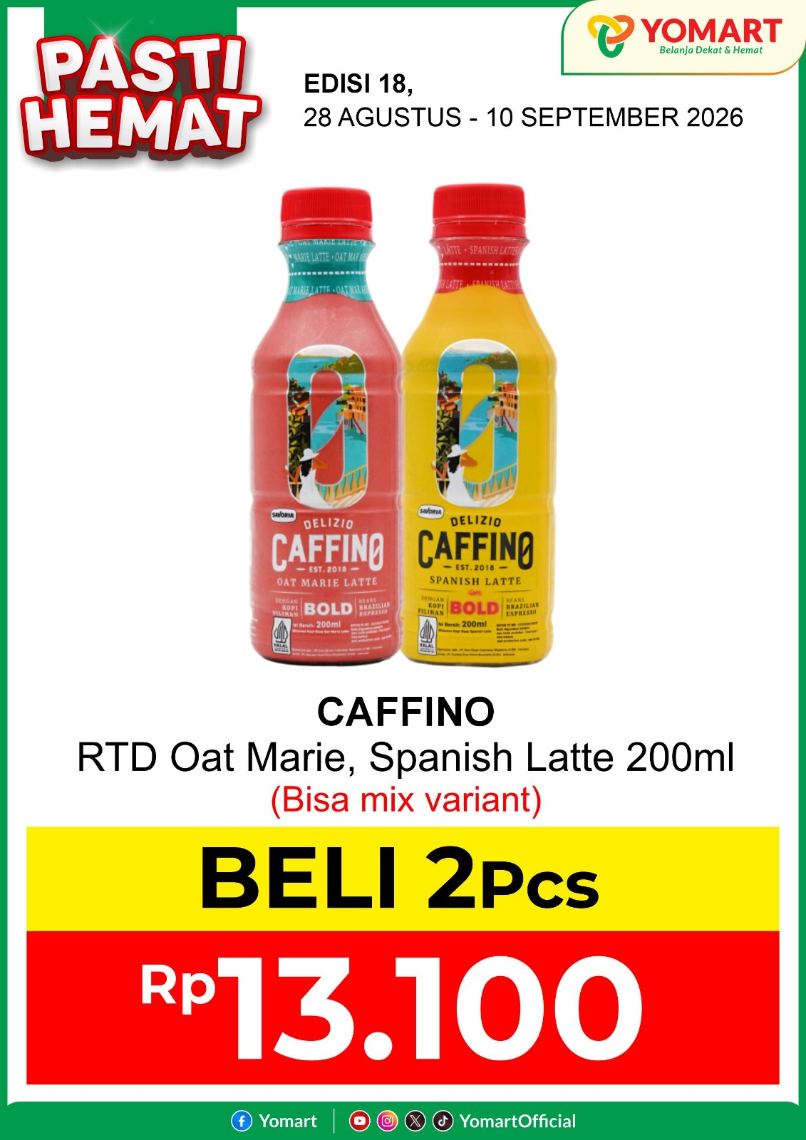 Caffino 200ml (2pcs hanya 13.100)