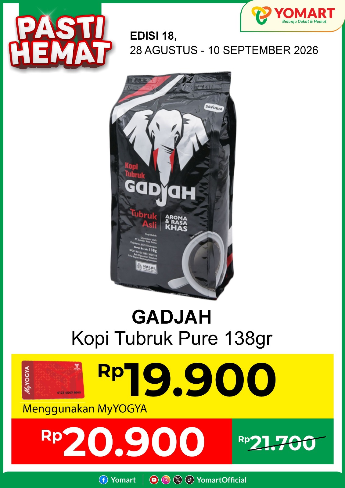 GADJAH kopi tubruk 138gr
