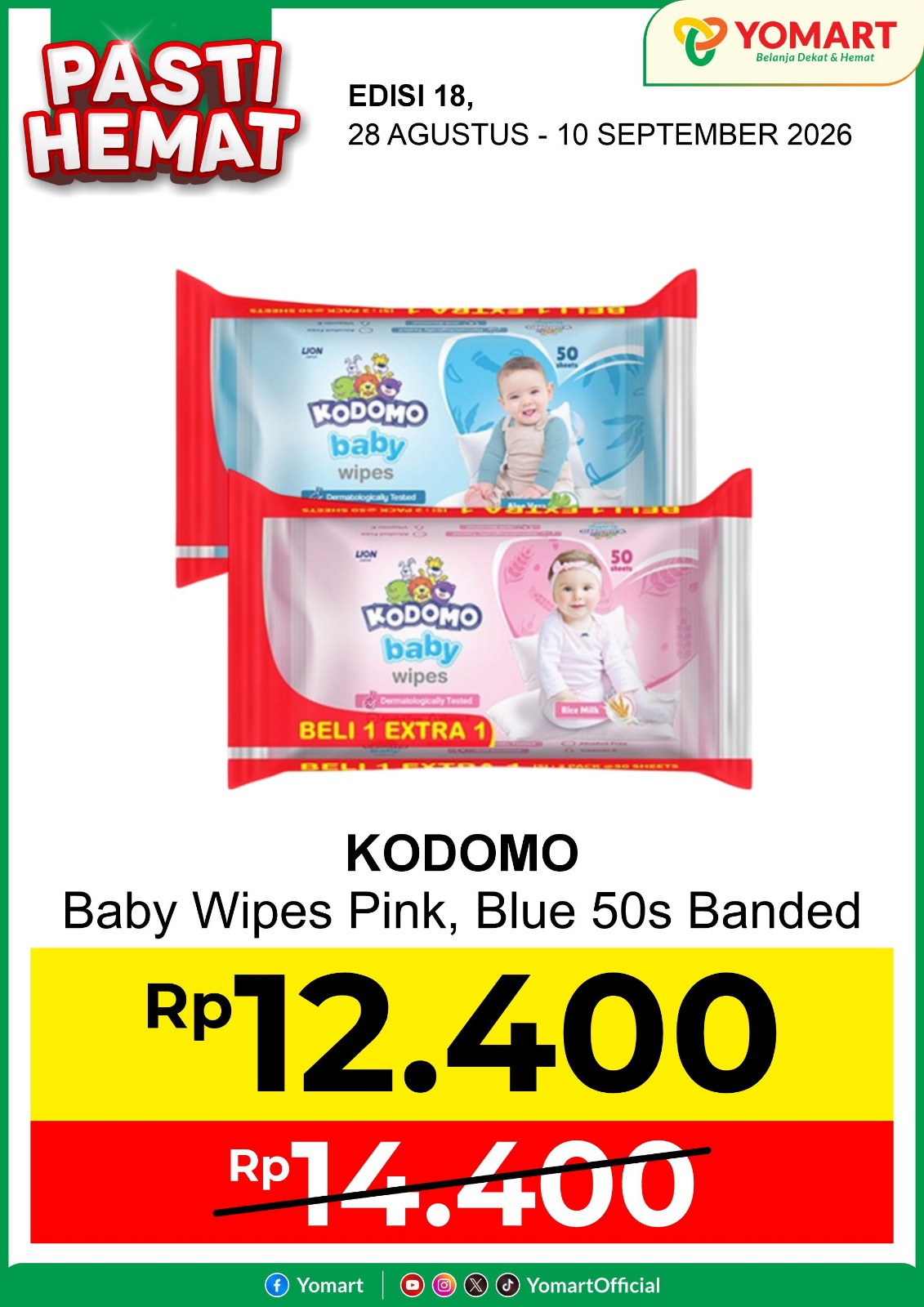 KODOMO Tisu Basah 50S