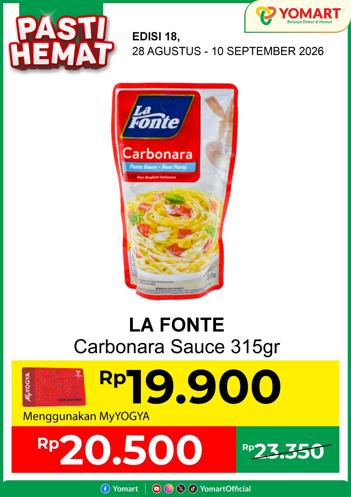 LAFONTE carbonara sauce 315gr