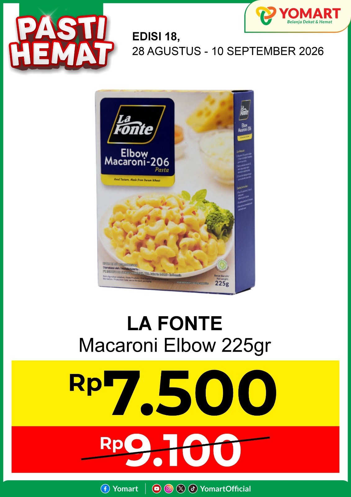 LA FONTE macaroni elbow 225gr