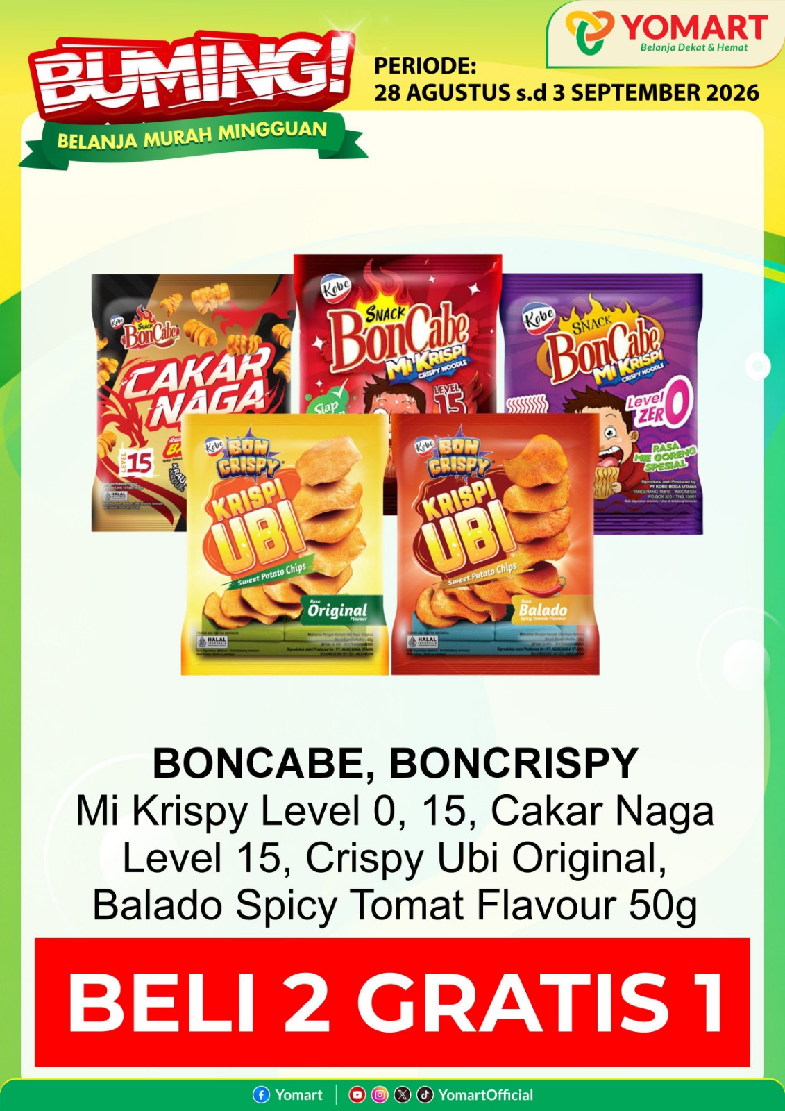 BONCABE, BON CRISPY Buy 2 Get 1