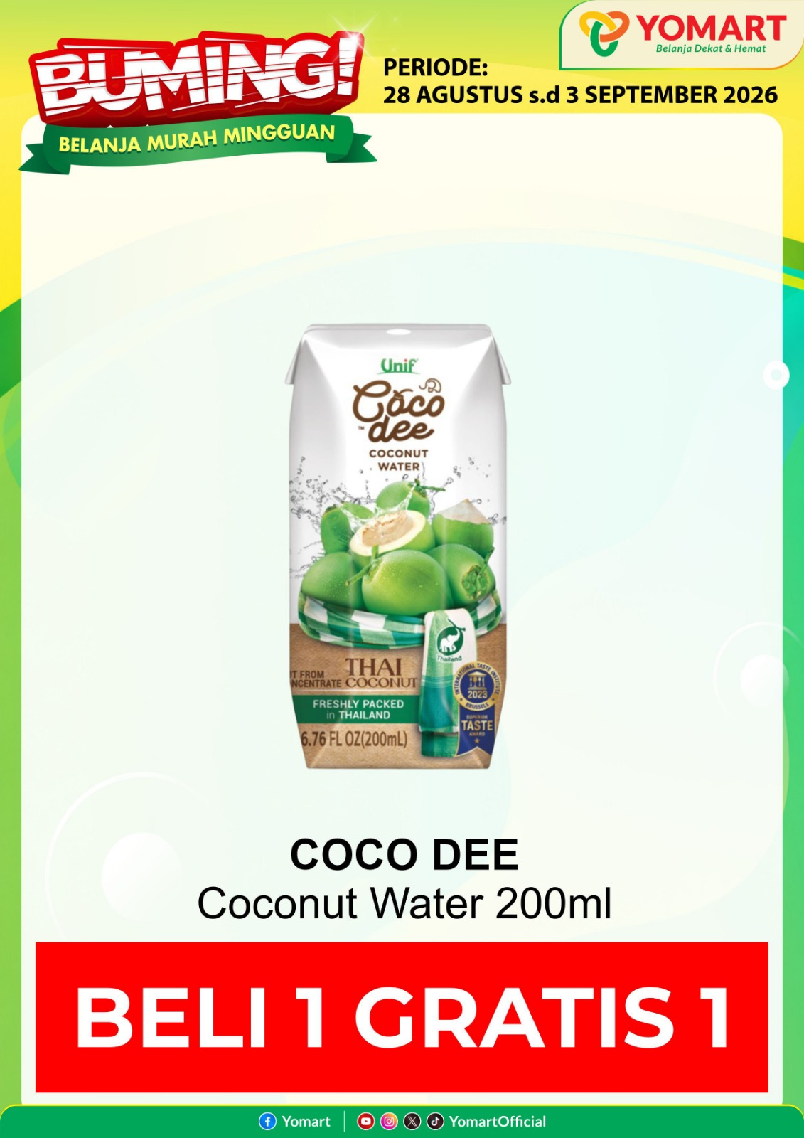 COCO DEE coconut water Buy 2 get 1