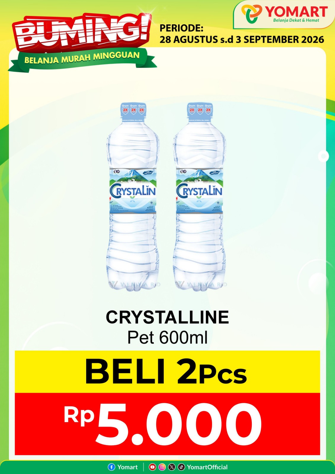 CRYSTALLINE 600ml Beli 2 (5000)