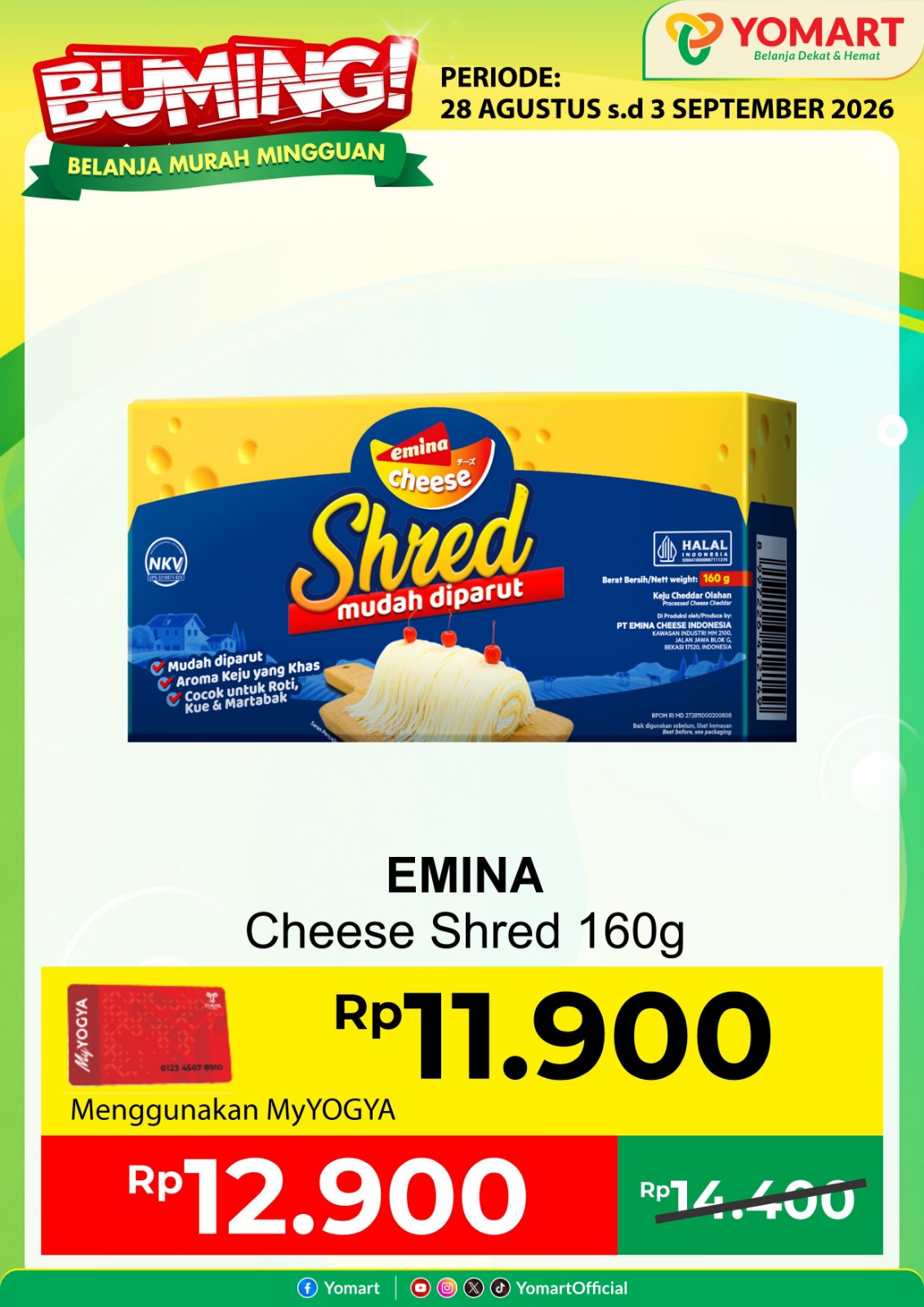 EMINA cheese shread