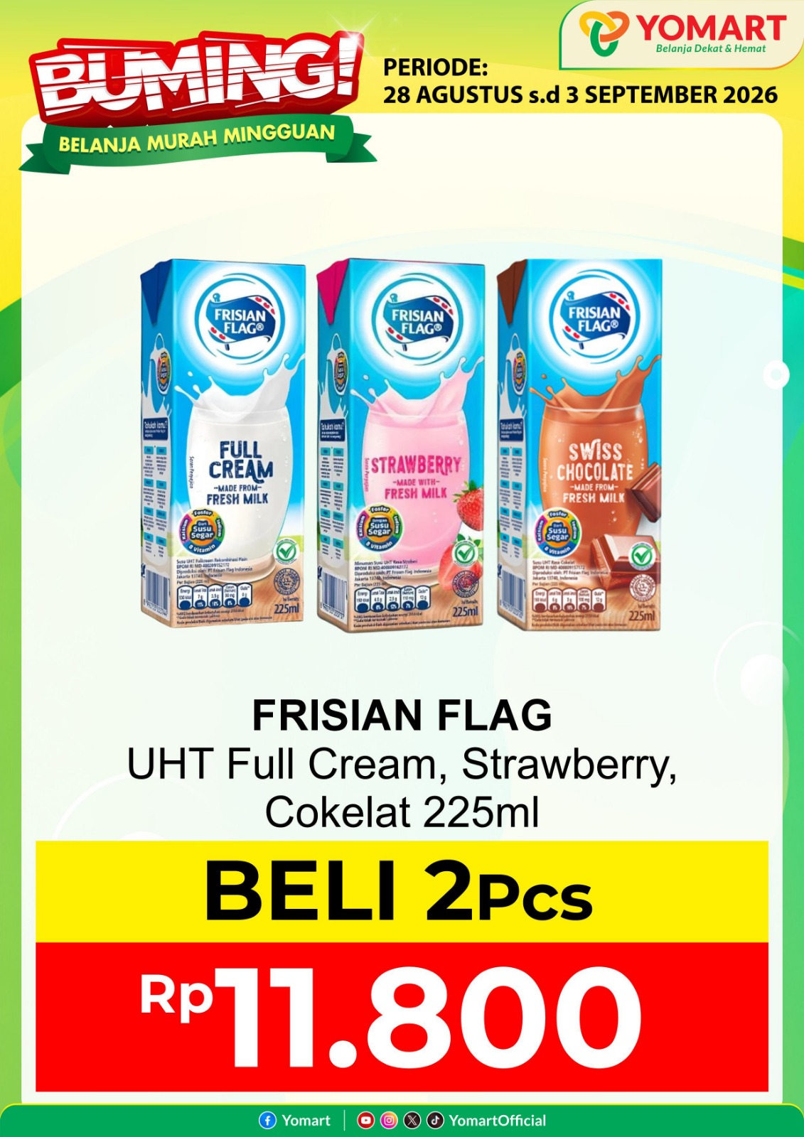 FRISIAN FLAG uht 22ml (Beli 2 pcs 11.800)