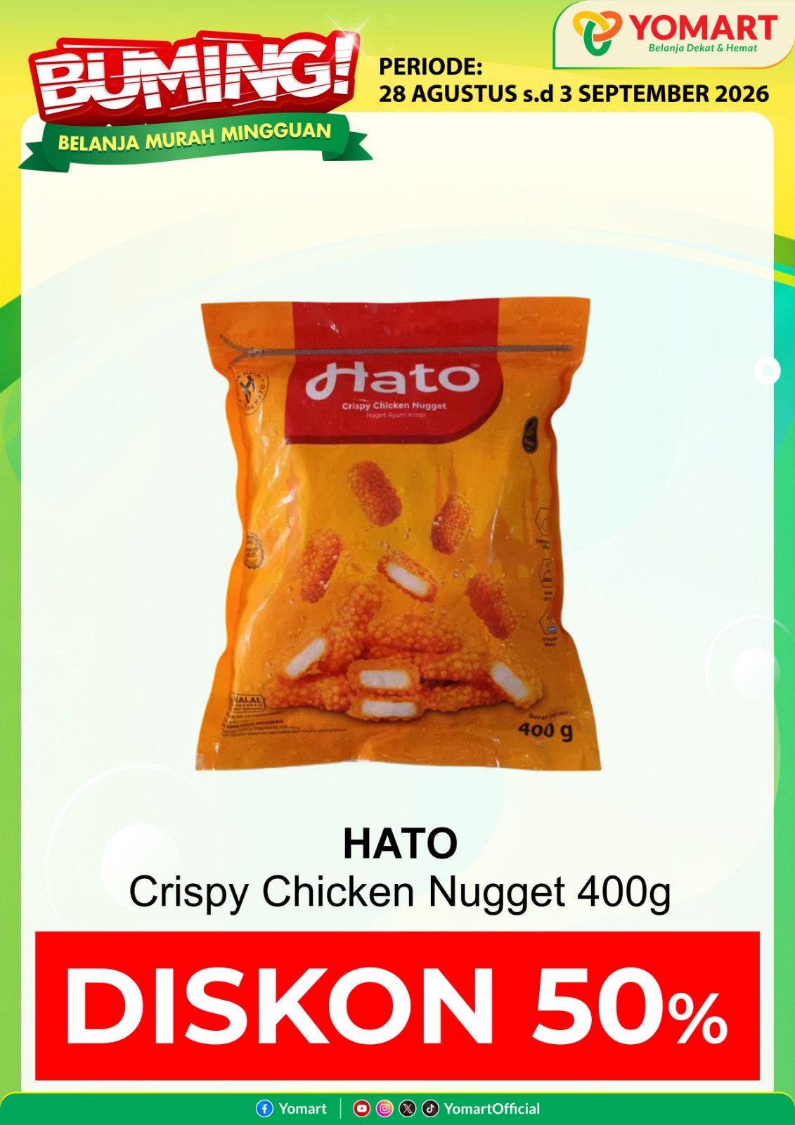 HATO crispy chicken nugget 500gr