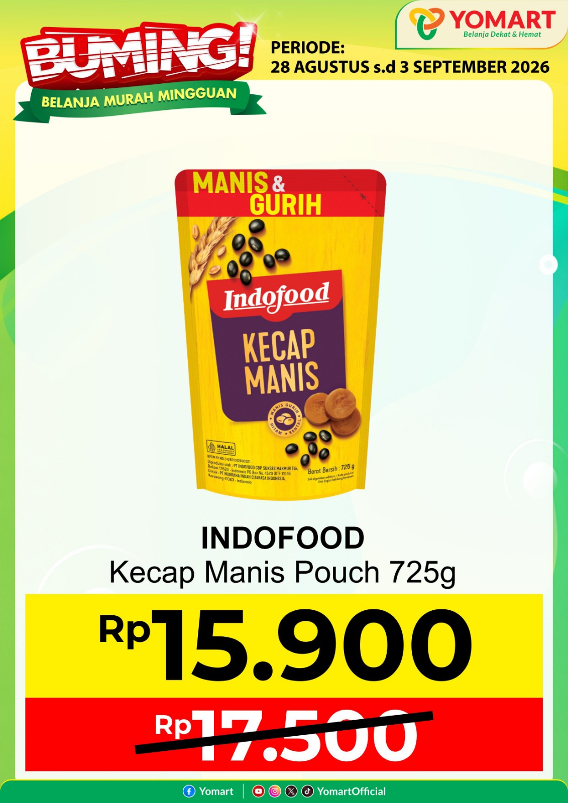 INDOFOOD kecap manis pouch 725g