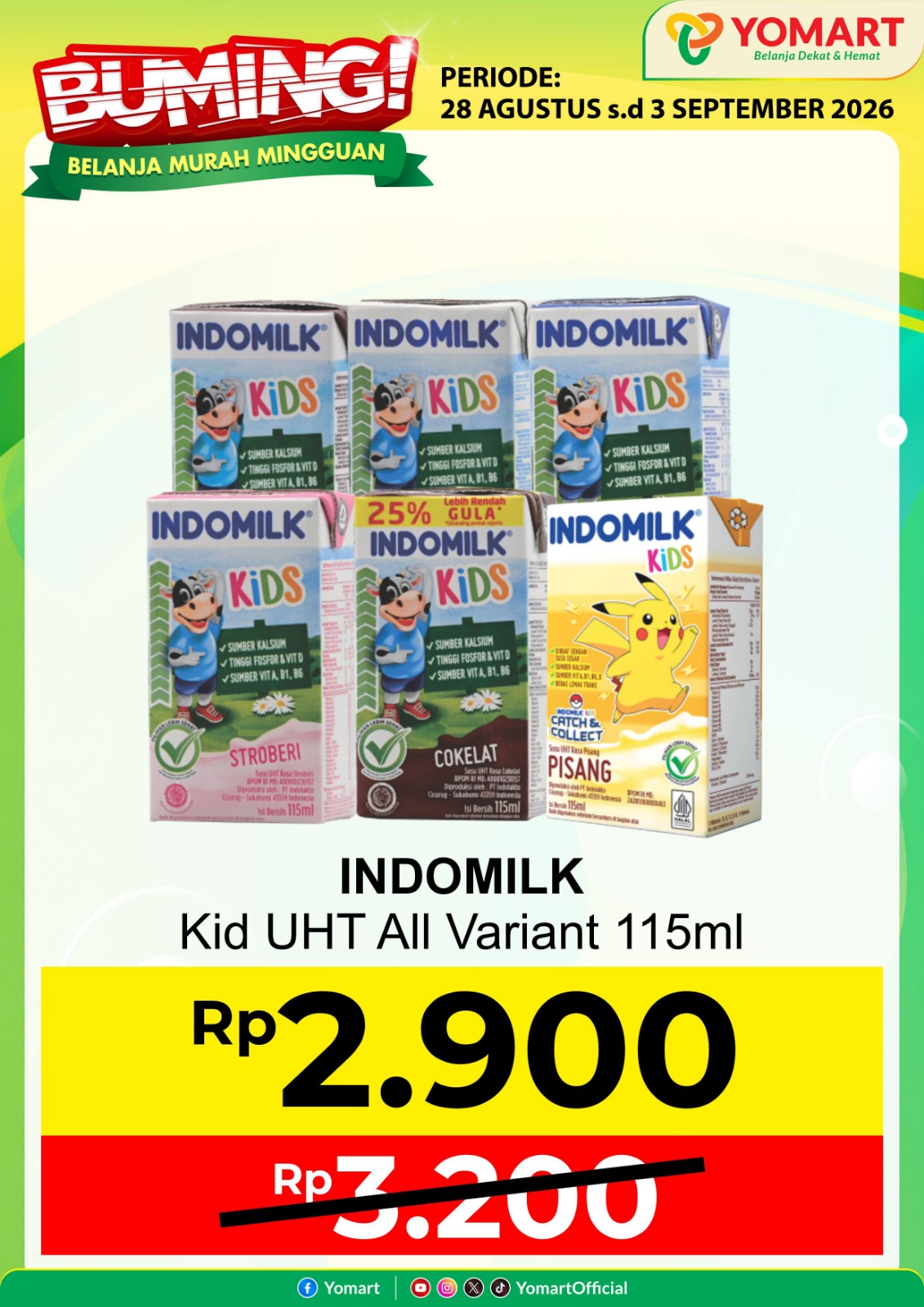INDOMILK kid uht 115ml (All Variant)