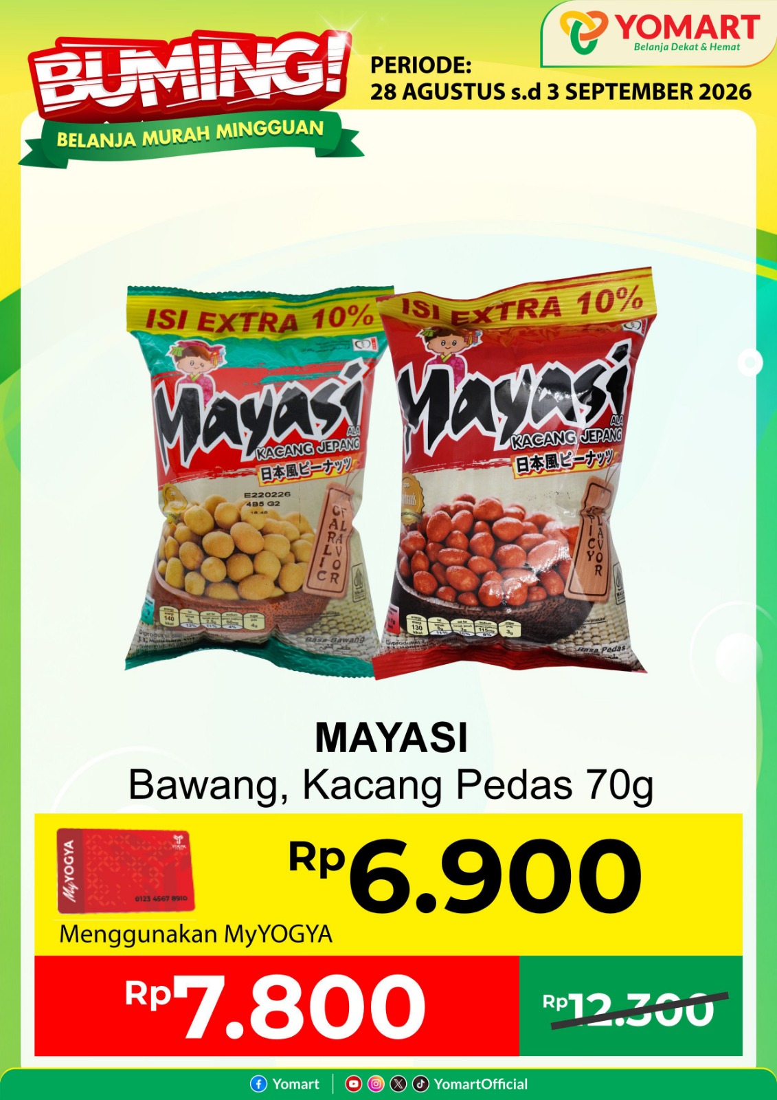 MAYASI bawang, kacang pedas 70gr
