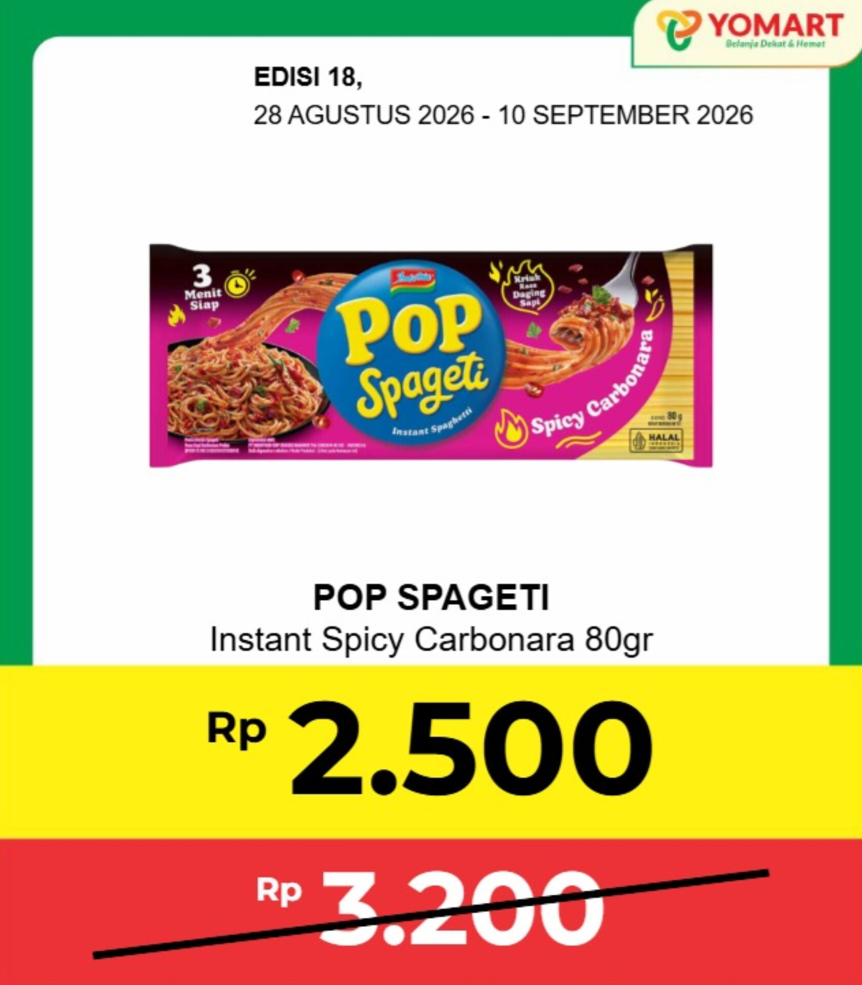 POP SPAGHETTI spicy carbonara 80gr