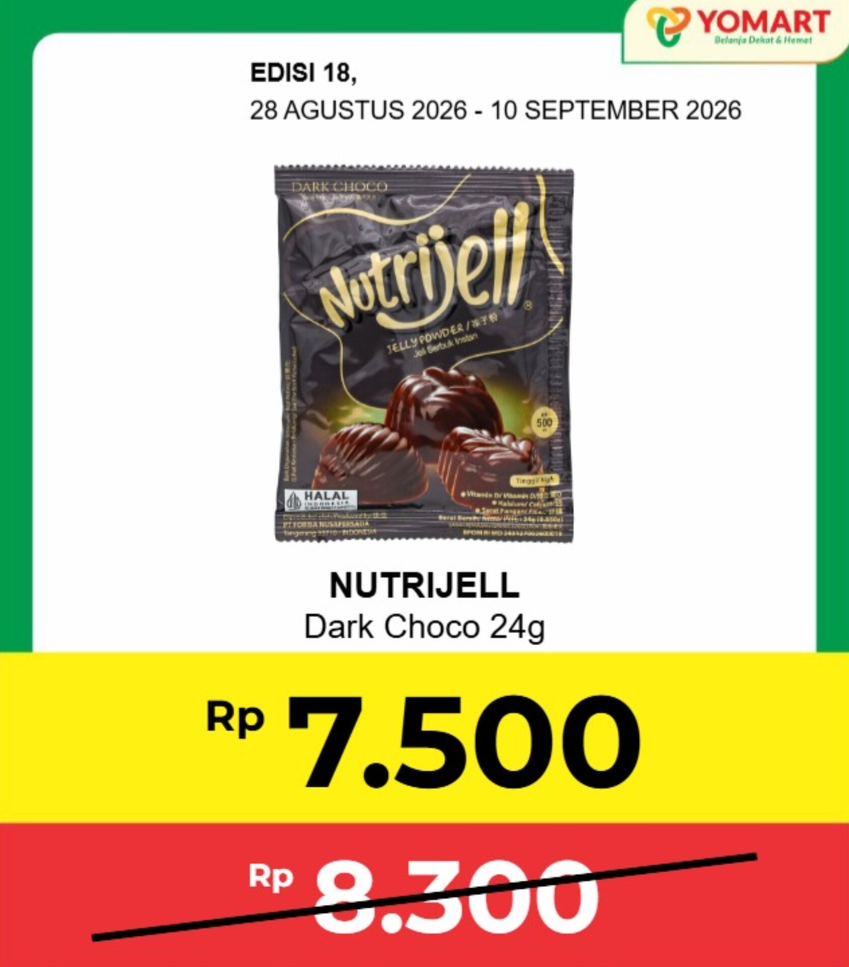 NUTRIJELL dark choco 24gr